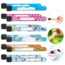 Pulseira de Identificação Infantil Impermeável 3 Unidades Ajustável Segurança Viagem Passeios Escola