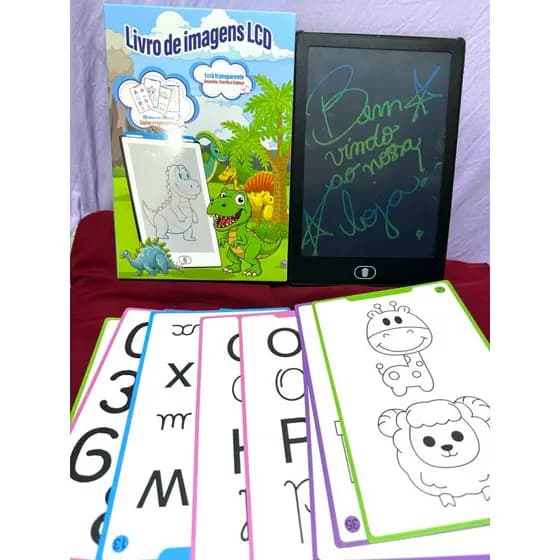livro de imagens LCD , placa de pintura LCD(Acompanha 20 folhas com 40 faces)