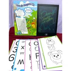 livro de imagens LCD , placa de pintura LCD(Acompanha 20 folhas com 40 faces)
