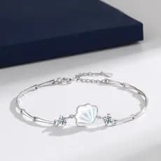 Diamante, concha, retrô, luxo, único, minimalista, elegante, fofo, delicado, estilo princesa, pulseira feminina, present
