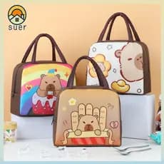 Lancheira De Capivara SUEBR , Desenho Animado De Pano De 10 Cores , Bolsa Isolada À Prova D'água Com Padrão