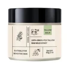 Conjunto de 2 peças de hidratante facial de sebo de bovino, misturado com sebo de bovino e cera de abelha, hidrata profu