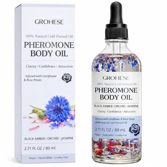 Óleo Corporal para Mulheres, Óleos Corporais com Aroma de Âmbar, Orquídea e Jasmim, Óleo Hidratante Leve para Corpo e Ma