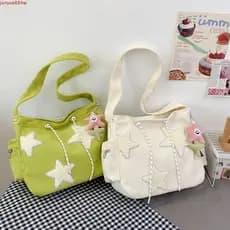 JUNYUE Star Bolsas De Ombro Ins Bolsa De Veludo Carteiras Maquiagem Batom Casuais Coreanas