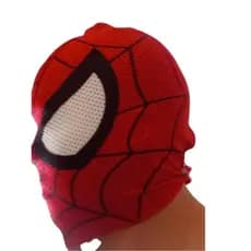 MASCARA ARANHA INFANTIL CAPUZ TECIDO FURADINHO