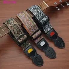 Cintos De Guitarra Elétrica BOLONI , Alça Vintage Estilo Étnico , Cinto De Ombro Ajustável Bordado