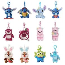 Pingente de Pelúcia Disney Plush Toy Winnie the Pooh Stitch Doll Pendant Pingente de Mochila da Escola de Bonecas de