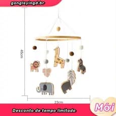 Móbile Berço Bebê Musical E Giratório Animais Da Floresta