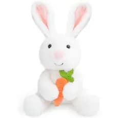 Coelhinho Plushie Segurando Cenoura Bicho De Pelúcia Brinquedo Macio Foodie Tema Vegetal Cesta De Páscoa Stuffers Presen
