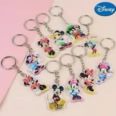 10 Pçs Disney Mickey Mouse Minnie Acrílico Chaveiros Embrulhados Carro Chaveiro Presentes O Presente De Aniversário Perf