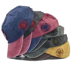 Boné Retro Lavado com Cores Coordenadas, Estilo Canadense, Boné Masculino e Feminino, Boné com Proteção Solar, Chapéu de