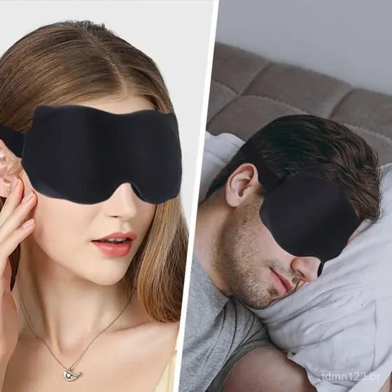 Máscara ocular tridimensional 3D de espuma de memória para dormir, viagens de negócios, descanso, máscara blackout E7X5