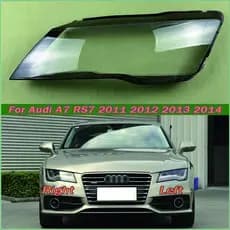 Para Audi A7 RS7 2011 2012 2013 2014 Tampas Da Lâmpada Cabeça Do Carro Escudo Farol Abajur Transparente Capa Peças De Au