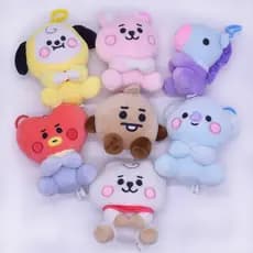 Kpop BTS BT21 Bonito Dos Desenhos Animados De Pelúcia Chaveiro Crianças Titular Saco Do Carro Pingente De Encantos Fãs D