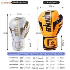 [dddxceeg] Luvas De Boxe Respiráveis PU De 6/10 Onças Para Crianças E Adultos Profissionais Sanda , Muay Thai , Taekwond