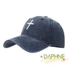 Boné De Beisebol DAPHNE , Casual Respirável Com Pico , Protetor Solar Ajustável Bordado Cruzado Hip Hop Chapéu