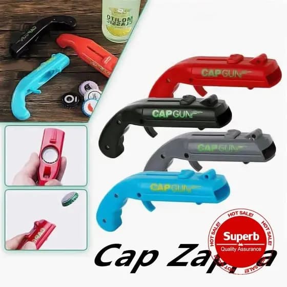 Capgun Abridor De Garrafa De Cerveja Criativo Pistola Vinho Presente Tampa Lançador Barra Festa C1r1