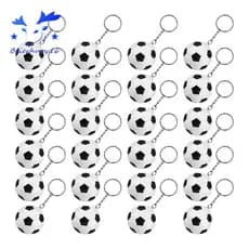24 Pacotes De Chaveiros De Futebol Branco , Bola Esportiva