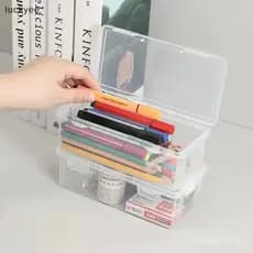 luckyeo Estojo Transparente Plástico