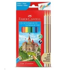 Lápis de Cor 12 Cores + Lápis Metálicos Ecolápis Faber Castell