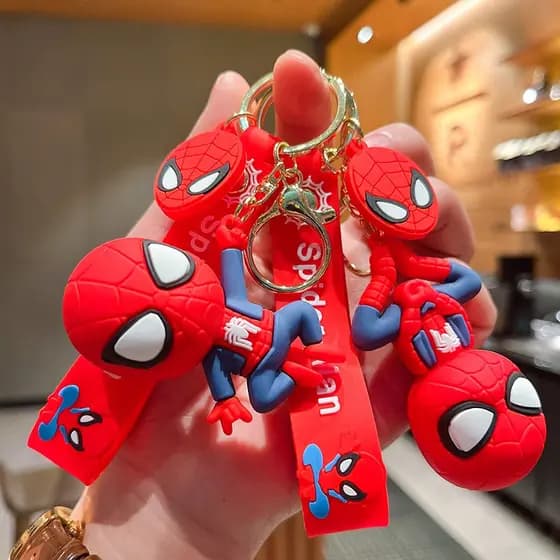 Boneca invertida clássica do Homem-Aranha chaveiro pingente de carro mochila enfeite pequeno brinquedo de presente