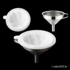 Funil de aço inoxidável, equipado com filtro de nylon de malha 100/120/200/300/400/450, utilizado para produtos lácteos