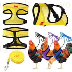 YOLA Melhor Colete De Pato De Galinha Arreios  Nylon Para Aves Animais De Estimação Ajustável Arco/Multicolor