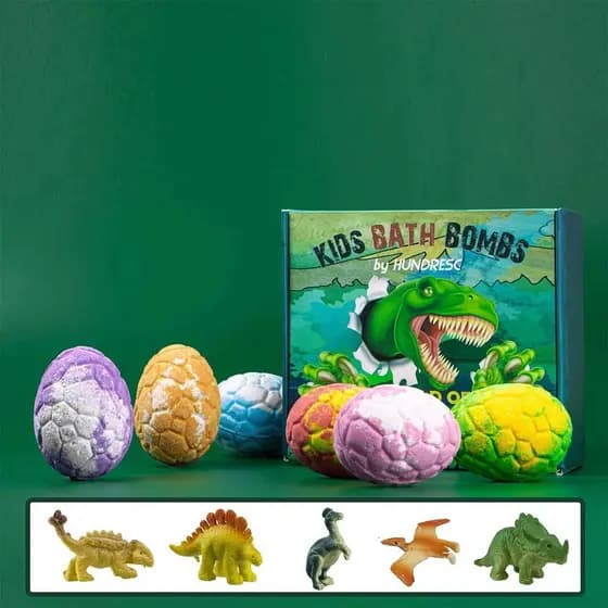 Bath Bombs for Kids, Surprise Toys Inside Natural Safe Bath Bombs Gift Set for Girls & Boys