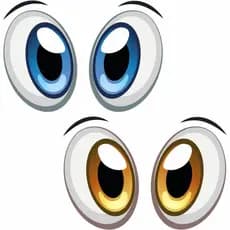 Adesivos de desenhos animados de olhos fofos Robô divertido e divertido adesivos decorativos