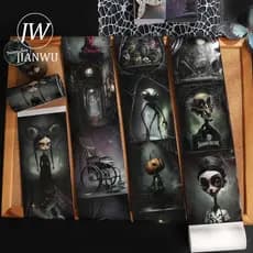 JIANWU 80mm * 204mm Vintage Escuro Hotel Personagem Paisagem Material Colagem Scrapbooking Fita Washi Diário Criativo Pa