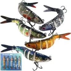 Iscas de Pesca Realistas Pristis para Robalo, Muskie e Walleye, Swimbaits de Afundamento Lento para Água Salgada e Doce,
