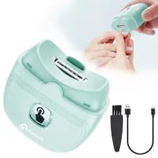 Cortador de Unhas Elétrico Automático com 3 Níveis de Velocidade e Armazenamento de Unhas Cortadas, Luz LCD, Cortador de