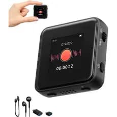 Gravador de Voz Digital de 128GB com Reprodução, Dispositivo de Gravação SOUNDVALUE com Tela e Cancelamento de Ruído por
