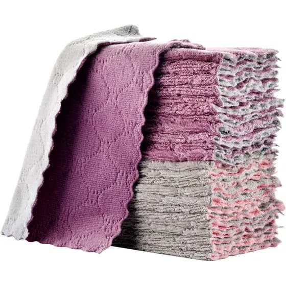 Panos de Limpeza Reutilizáveis Pequenos, 6 x 10 polegadas, Panos de Prato Multiuso Super Absorventes, para Limpeza de Mó