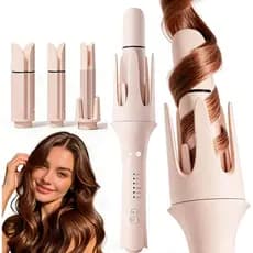 Modelador de Cabelo Automático Rotativo – Modelador de Cabelo 3 em 1 com 3 Tamanhos de Barril para Ondas Soltas a Cachos