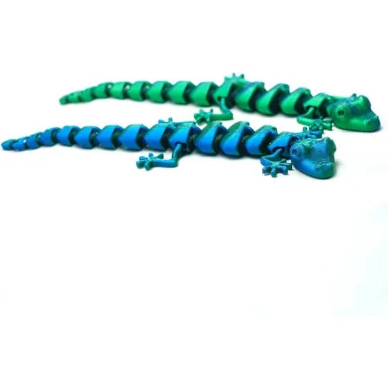 Ornamento de Lagarto Doméstico Impresso em 3D, Modelos de Gecko de Parede Articulados com Juntas Flexíveis