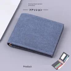 Carteira simples masculina de lona curta estudantes universitários jovem personalidade carteira 2025 novo estilo carteir