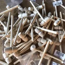 Chinês pequeno martelo crianças de madeira resistente ao choque pequeno martelo de madeira tronco de bétula criativo diy