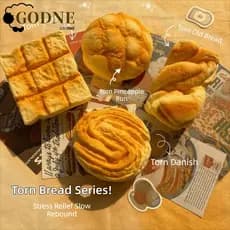 GODNESSFO Squeeze Squishy Toys , Brinquedo Sensorial Macio Para Torradas De Pão Simulado , Alívio Do Estresse