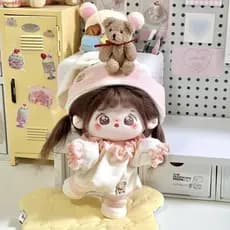 JUNYUE 1 Conjunto De Roupas De Boneca De Algodão De 20cm , Roupa Estrela Chapéu , Mini Pijama Pelúcia