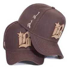 Boné Marrom Abacurva Black Brazil Snapback Bordado Ajustável