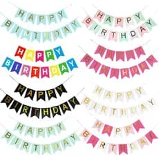 Multi Themes Happy Birthday Banner Baby Shower Birthday Party Decorations Booth Happy Birthday Bunting Garland Flat
