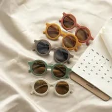 Óculos de Sol Infantis Foscos para Crianças, Óculos de Sol de Verão para Crianças