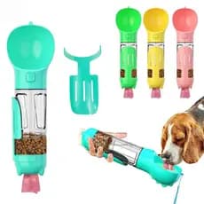 4 Em 1 Alimentador De Garrafas Cachorro E Água Bebedouro Para Cães Ao Ar Livre Com Pá De Cocô Bolsas