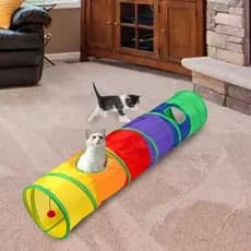 Tubo Túnel para Gatos Dobrável, Brinquedo Interativo para Treinamento de Gatinhos, Túnel Divertido para Filhotes e Gatos