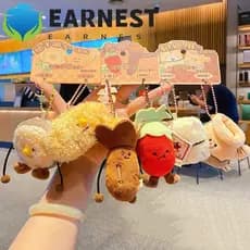 Chaveiros De Boneca De Expressão EARNEST , Pingente De Pelúcia Perfumado De Artemísia Realista , Fofo
