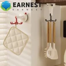 Gancho Giratório EARNEST , De Ventosa De Cozinha Sem Perfurações Para Economia De Espaço , Resistente De 6 Garras