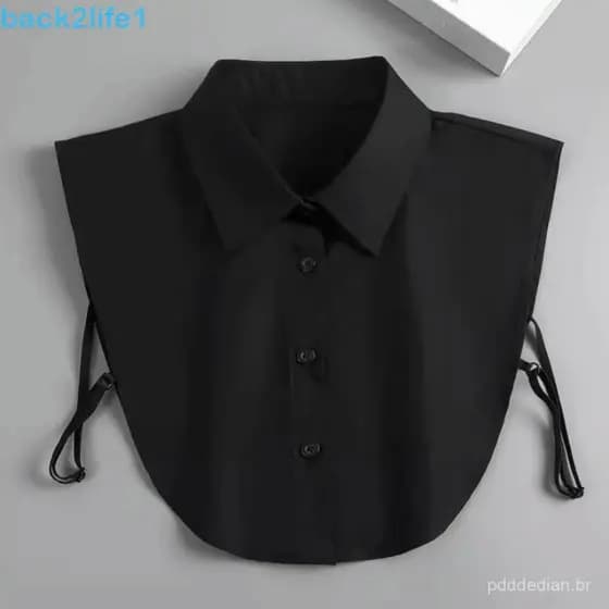 Colar Falso De Algodão BACK2LIFE1 , Estilo Meia Camisa Versátil E Conveniente , Cor Sólida