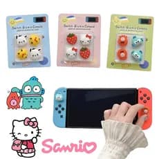 Sanrio Hello Kitty Silicone Polegar Grip Caps Switch Lite Joystick Tampa Para Nintendo NS OLED Vara Apertos Acessórios