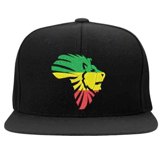 Boné Bordado  Leão Africa Jamaica Rap